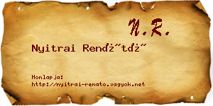 Nyitrai Renátó névjegykártya